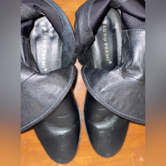 Bruno Premi Black Leather Knee Boots - Picture 5 of 8